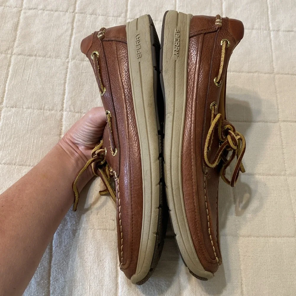Sperry Men's Brown Leather Gold Cup 2-Eye Boat Shoes